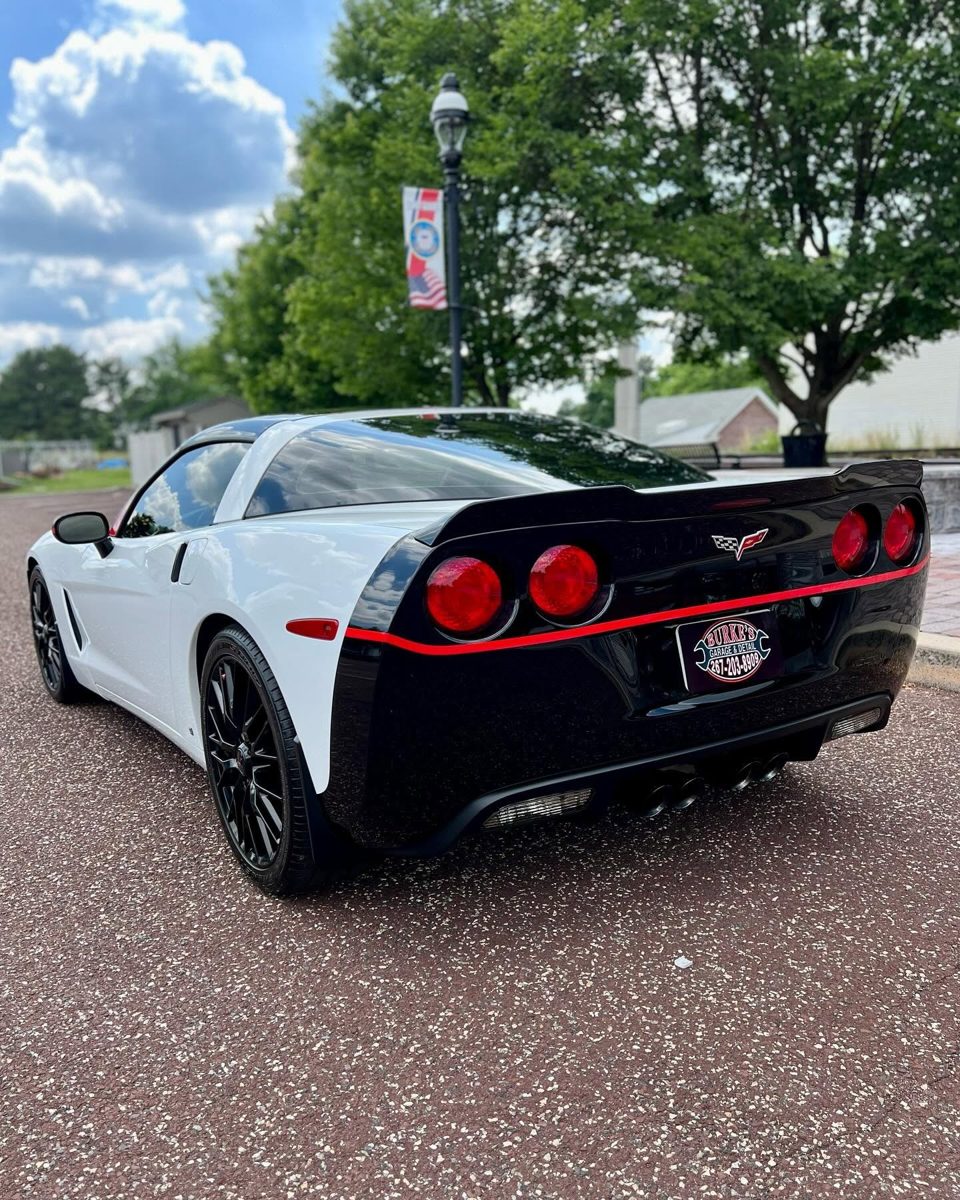 White C6 Corvette after paint correction