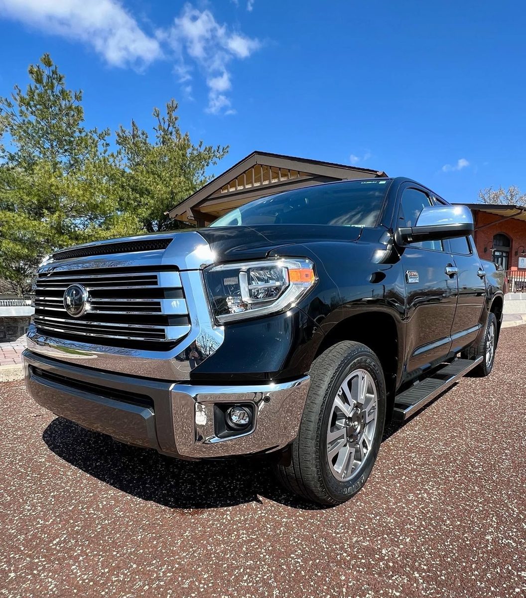 Black Toyota Tundra after full paint correction
